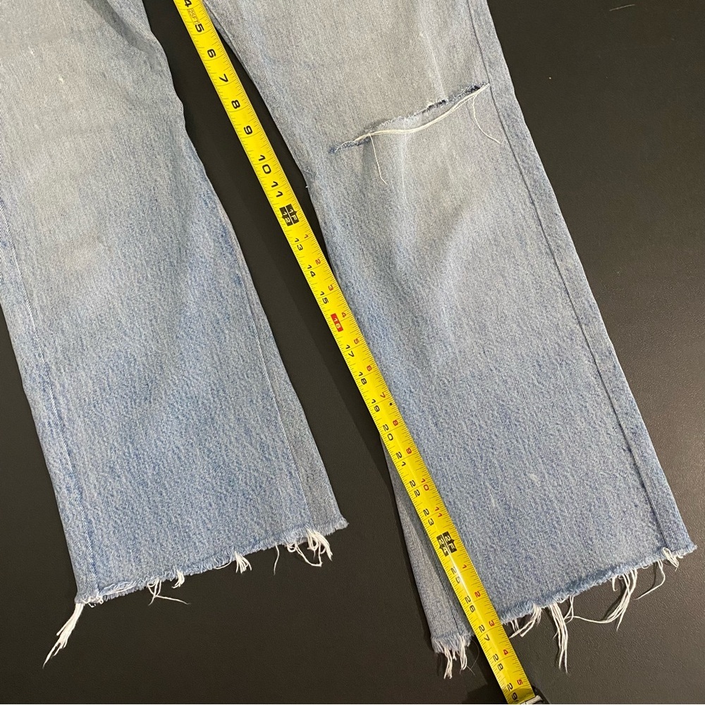 Y2K Re/Done Levi’s Leandra 501 Ripped Butt Jeans Size 26 Flare Cropped Rare HTF - Picture 12 of 16